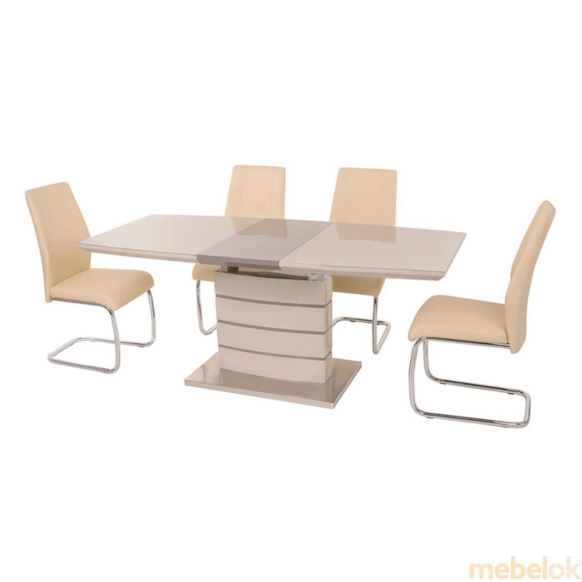 Комплект стіл TM-50 капучіно + латте + 4 стільця S-105