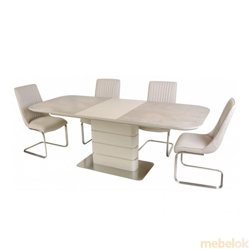 Комплект стол TM-534 кремовый + 4 стула S-208