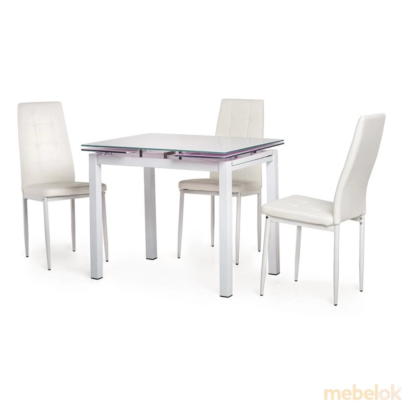 (Стол обеденный T-231-8 белый) Vetro Mebel (Ветро мебель)