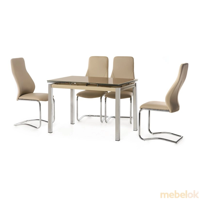 Стол обеденный T-231 кофе-мокко от фабрики Vetro Mebel (Ветро мебель)