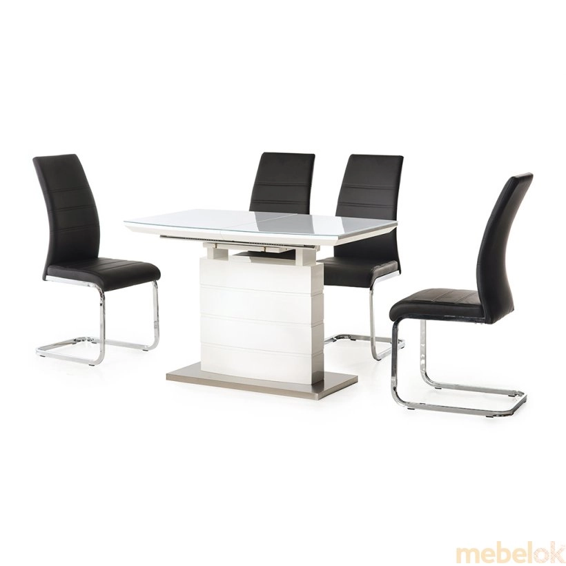 стол с видом в обстановке (Стол TM-50-2 белый+белый)