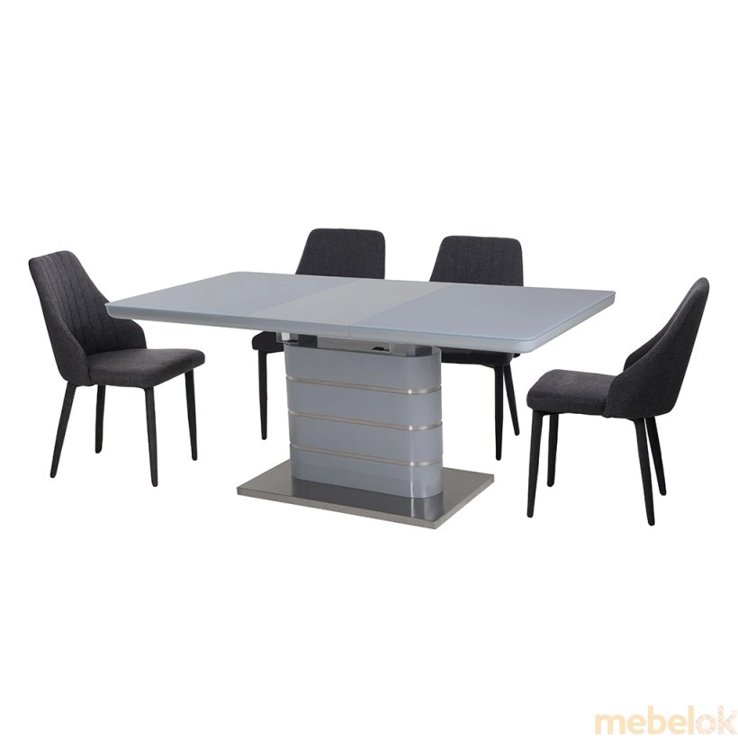 стол с видом в обстановке (Стол TM-52-1 серый+серый)