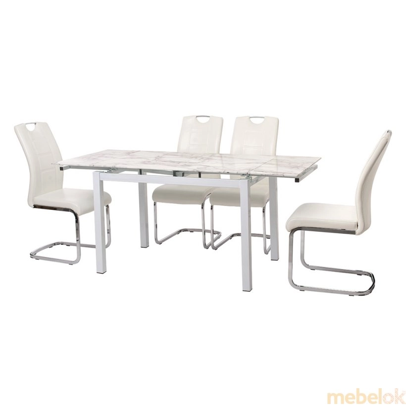 Стол обеденный T-231 мрамор от фабрики Vetro Mebel (Ветро мебель)