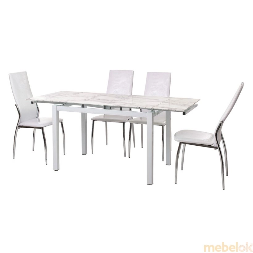 (Стол обеденный T-231 мрамор) Vetro Mebel (Ветро мебель)