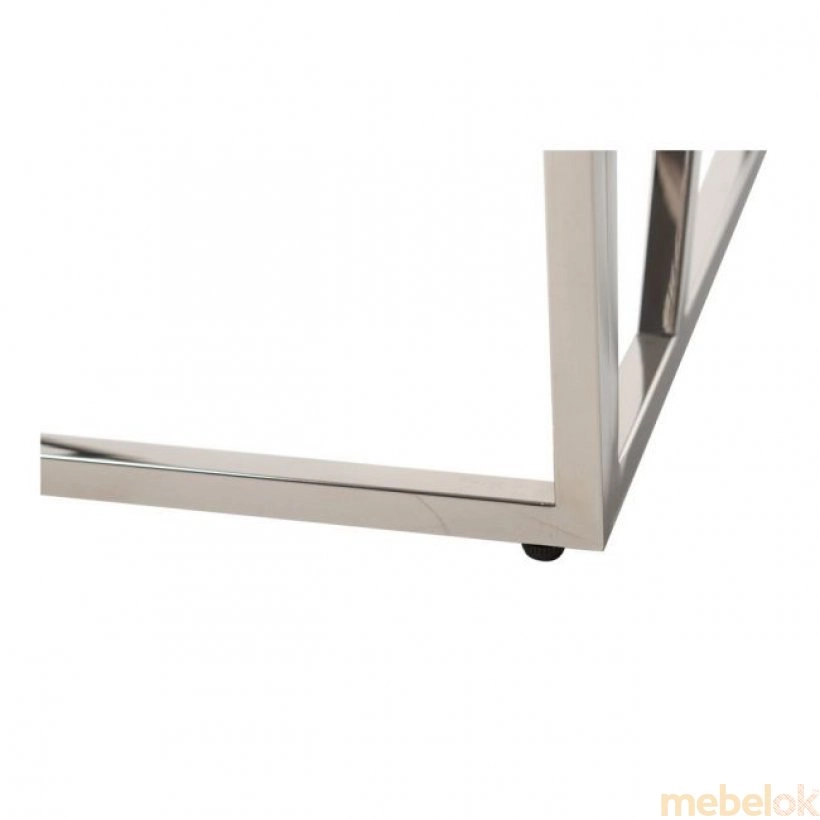 (Стол консольный CF-3 прозрачный + серебро) Vetro Mebel (Ветро мебель)
