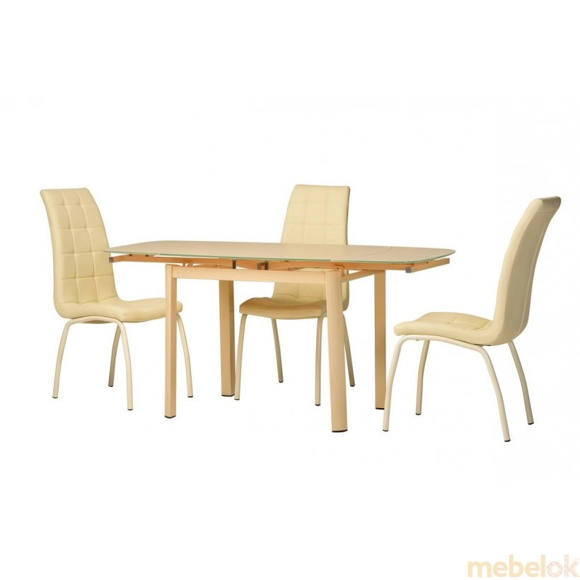 (Стол T-600-2 кремовый (182-421)) Vetro Mebel (Ветро мебель)