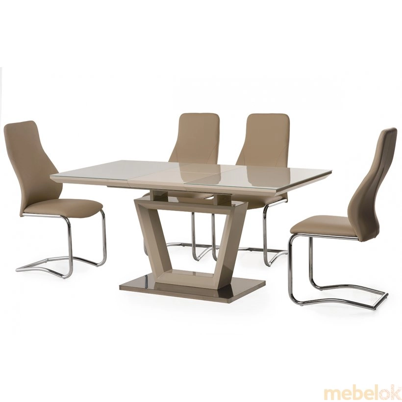 Стол TM-51-1 капучино+капучино от фабрики Vetro Mebel (Ветро мебель)