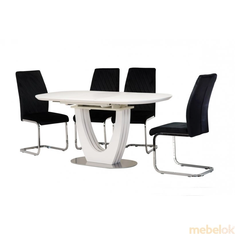стол с видом в обстановке (Стол TML-765-1 белый)