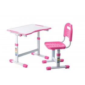 Комплект парта та стілець зростаючі Sole II Pink