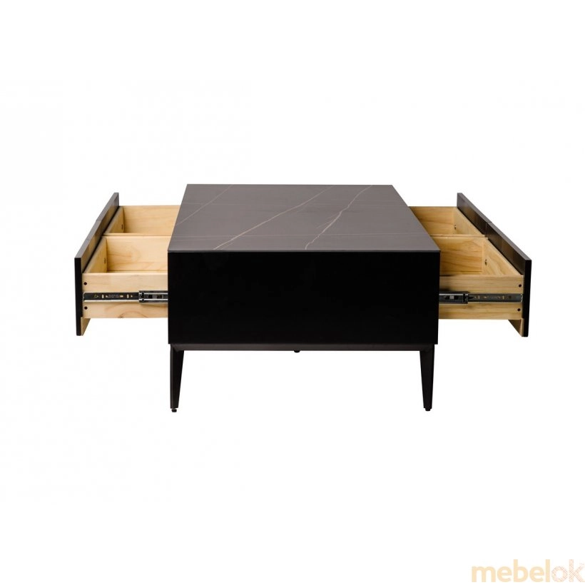 Стол журнальный Палермо черный от фабрики Vetro Mebel (Ветро мебель)