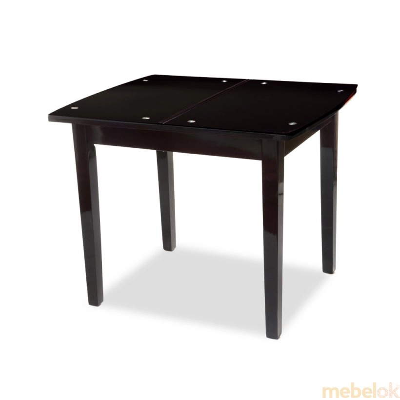 стол с видом в обстановке (Деревянный стол TB-33 черный)