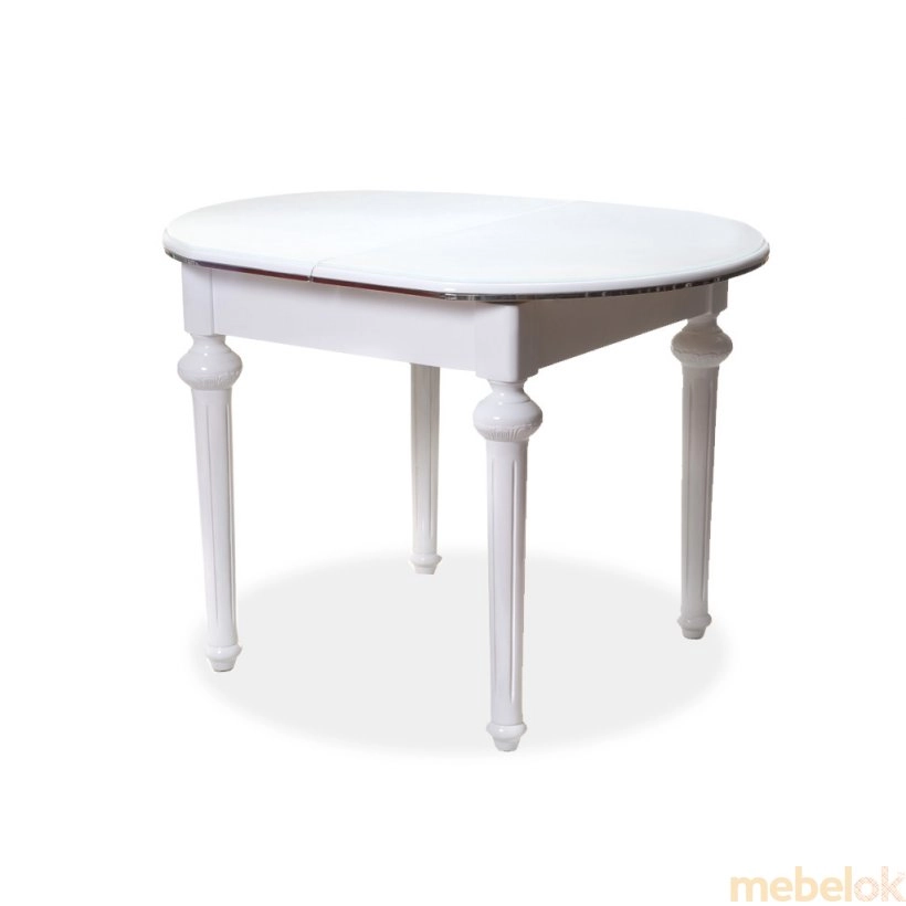 стіл з виглядом в обстановці (Дерев'яний стіл TB-50 сніжно-білий)