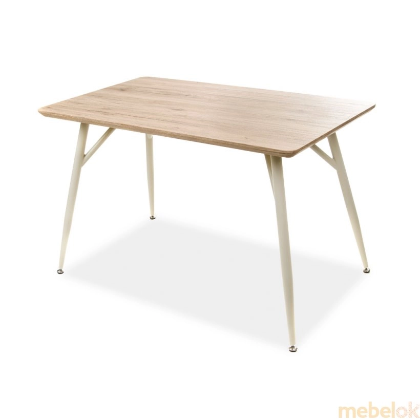 Комплект стіл TM-43 дуб сонома + 4 стільця Eams Chair M-05 білий від фабрики Vetro Mebel (Ветро мебель)