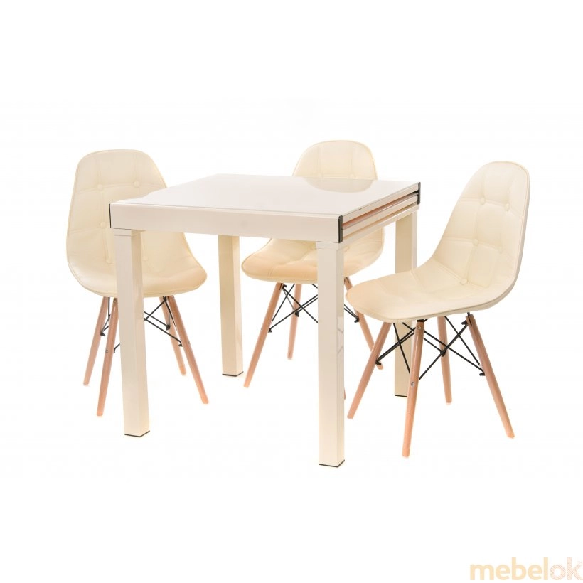 Обеденный стол T-105 кремовый от фабрики Vetro Mebel (Ветро мебель)