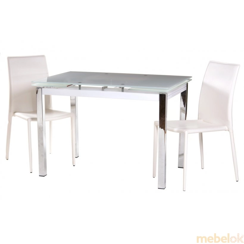 Обідній стіл T-231-3 сніжно-білий від фабрики Vetro Mebel (Ветро мебель)