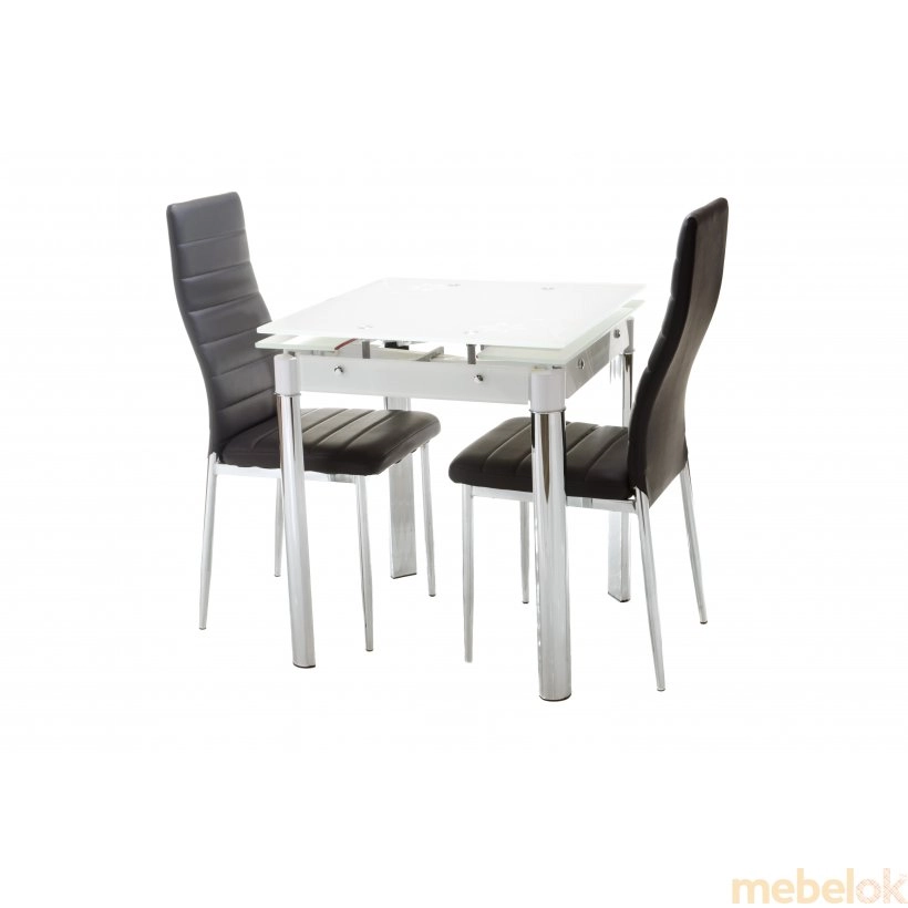 Обідній стіл T-255 сніжно-білий від фабрики Vetro Mebel (Ветро мебель)