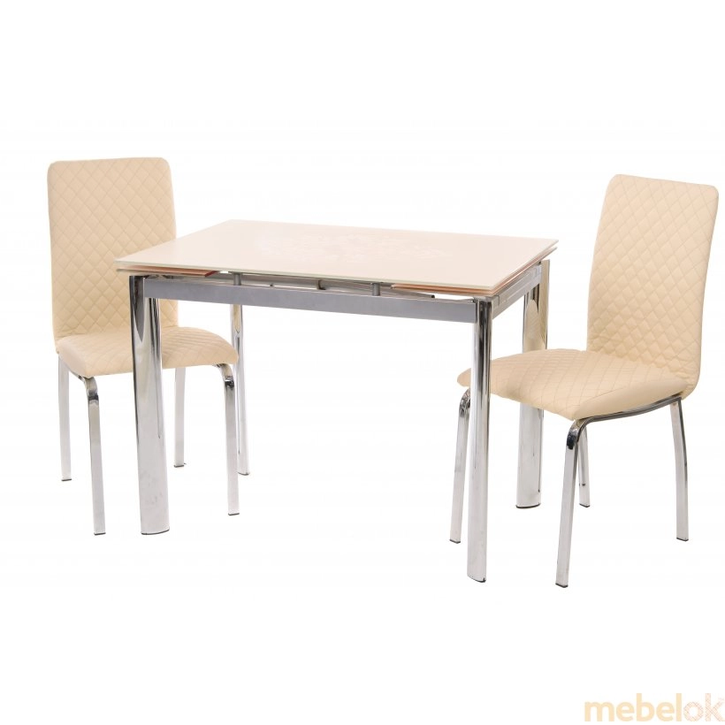 Обеденный стол TN-40 бежевый от фабрики Vetro Mebel (Ветро мебель)