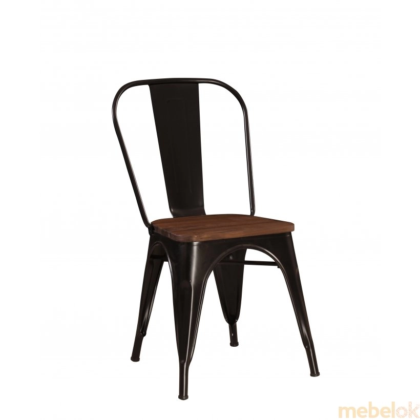 Комплект стол T-18 + 4 стула Tolix D-1 от фабрики Vetro Mebel (Ветро мебель)