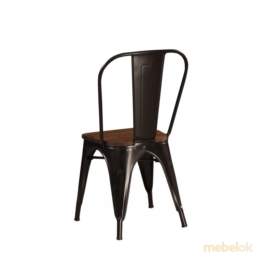 комплект стіл + стілець з виглядом в обстановці (Комплект стіл T-18 + 4 стільця Tolix D-1)