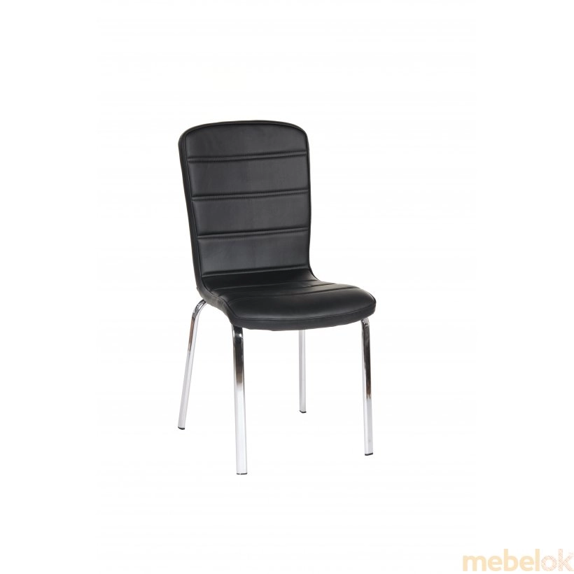 (Комплект стол TN-40 черный + 2 стула N-73 черный) Vetro Mebel (Ветро мебель)