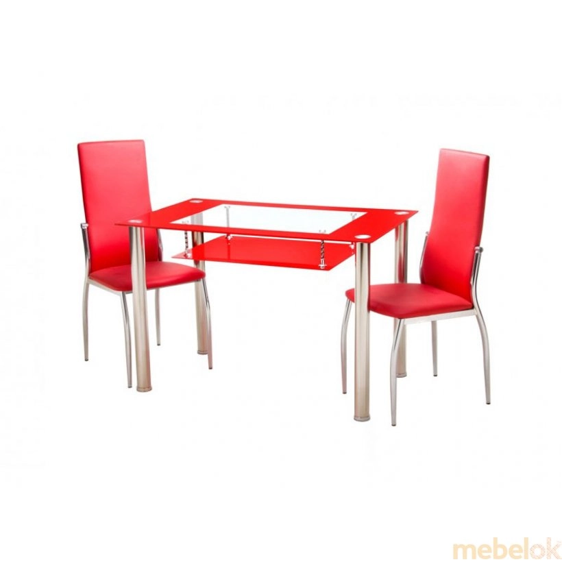 Стол обеденный T-500 красный от фабрики Vetro Mebel (Ветро мебель)