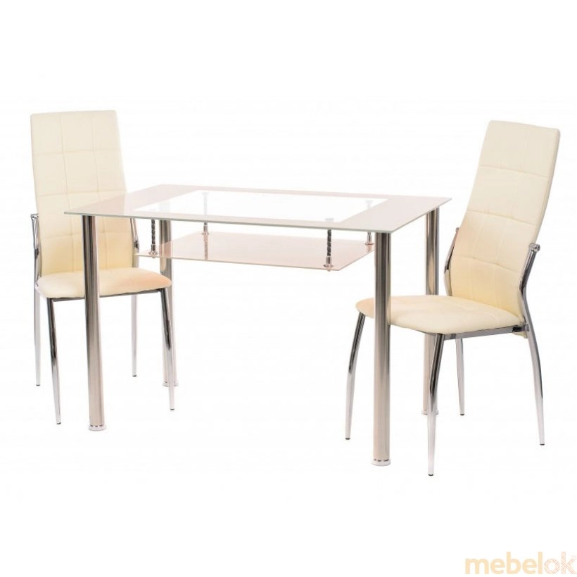 Стол обеденный T-500 кремовый от фабрики Vetro Mebel (Ветро мебель)