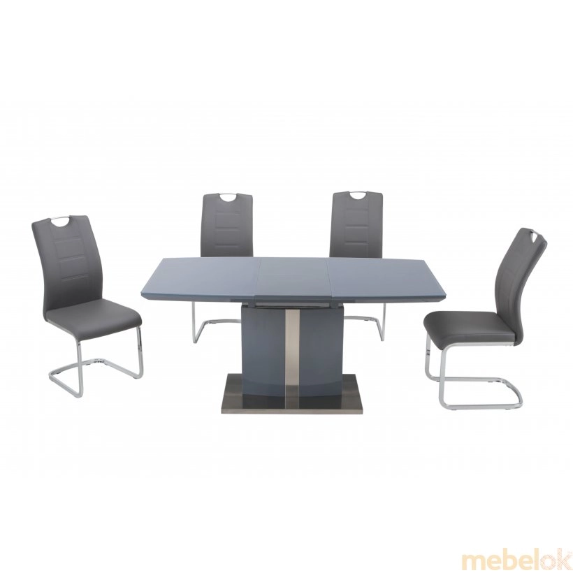 (Стол обеденный TM-57 графит) Vetro Mebel (Ветро мебель)
