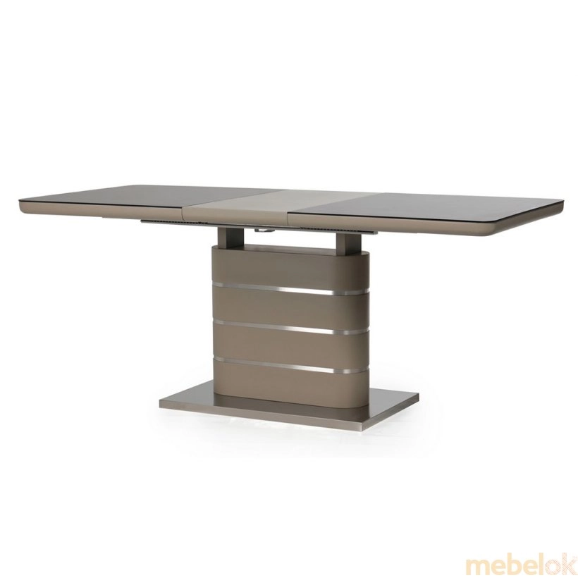 Стол обеденный TML-530 чёрный кварц-мокко от фабрики Vetro Mebel (Ветро мебель)
