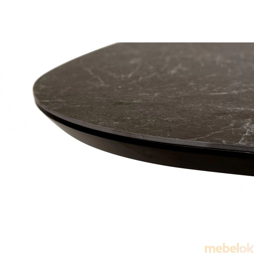 стол с видом в обстановке (Стол керамический TML-866 черный оникс)