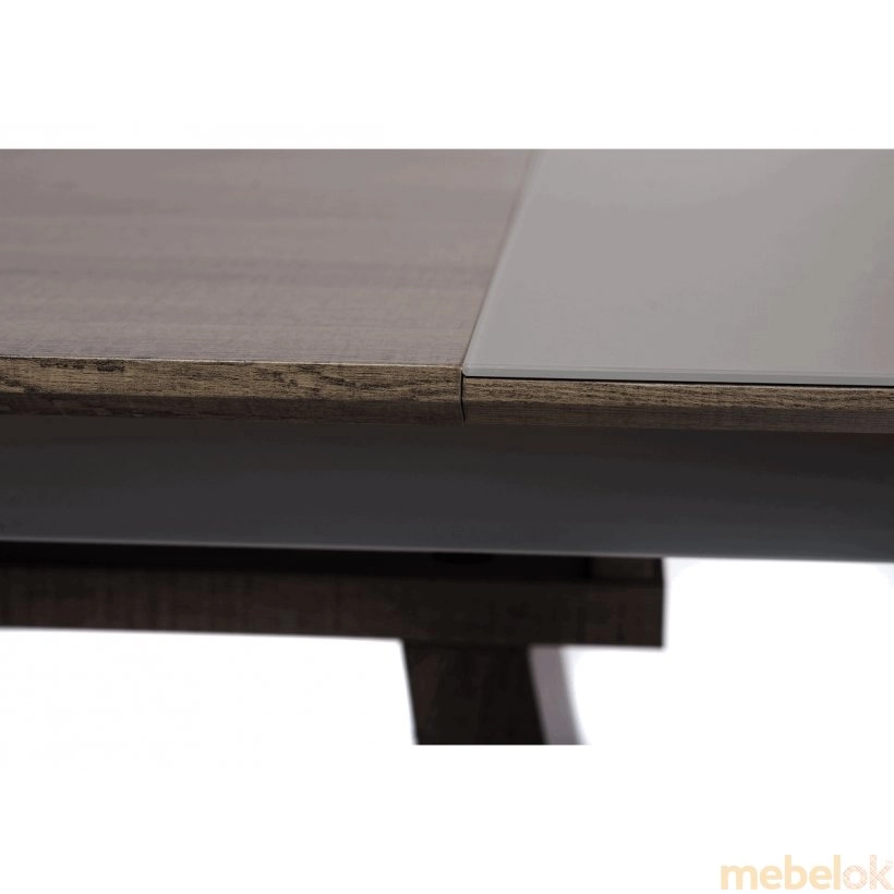 (Стол ТМL-521-1 серый + серый дуб) Vetro Mebel (Ветро мебель)