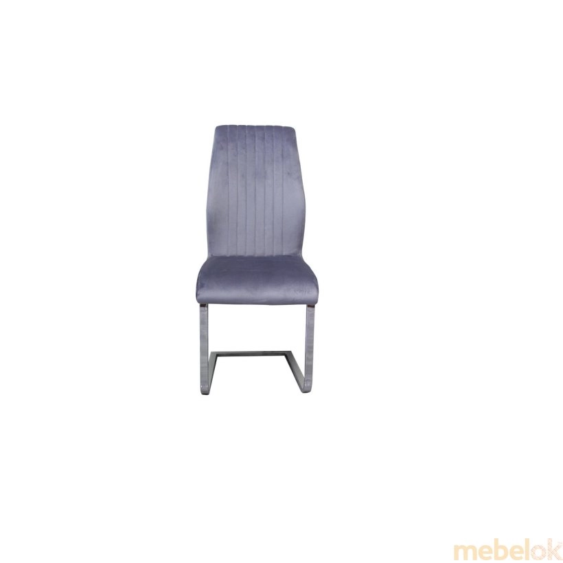 стул с видом в обстановке (Стул S-125 серый велюр)