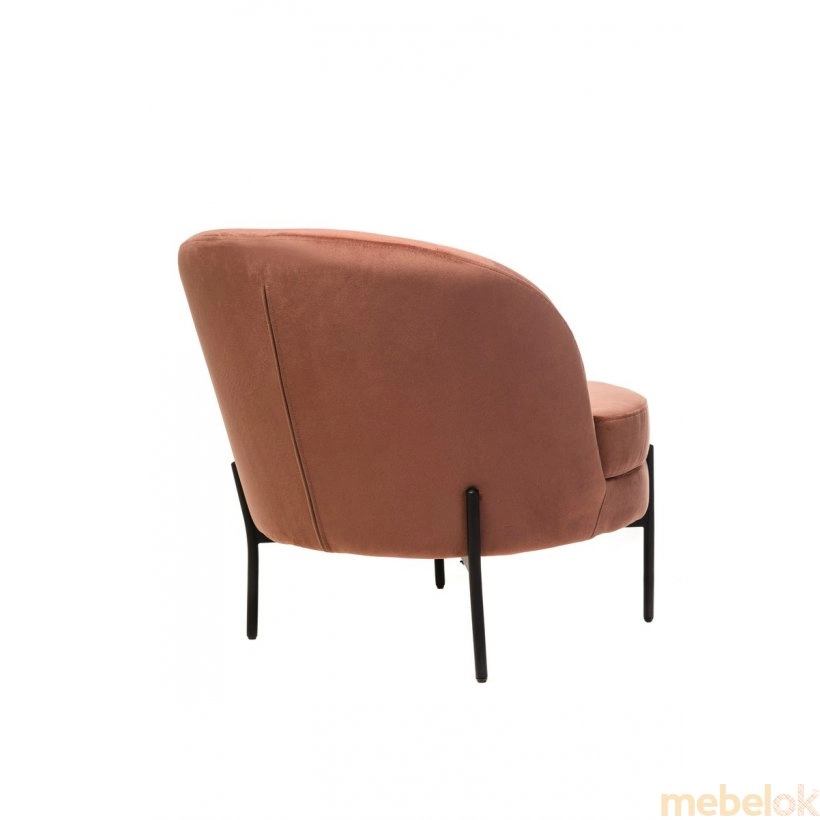 Кресло Белла роза вельвет от фабрики Vetro Mebel (Ветро мебель)