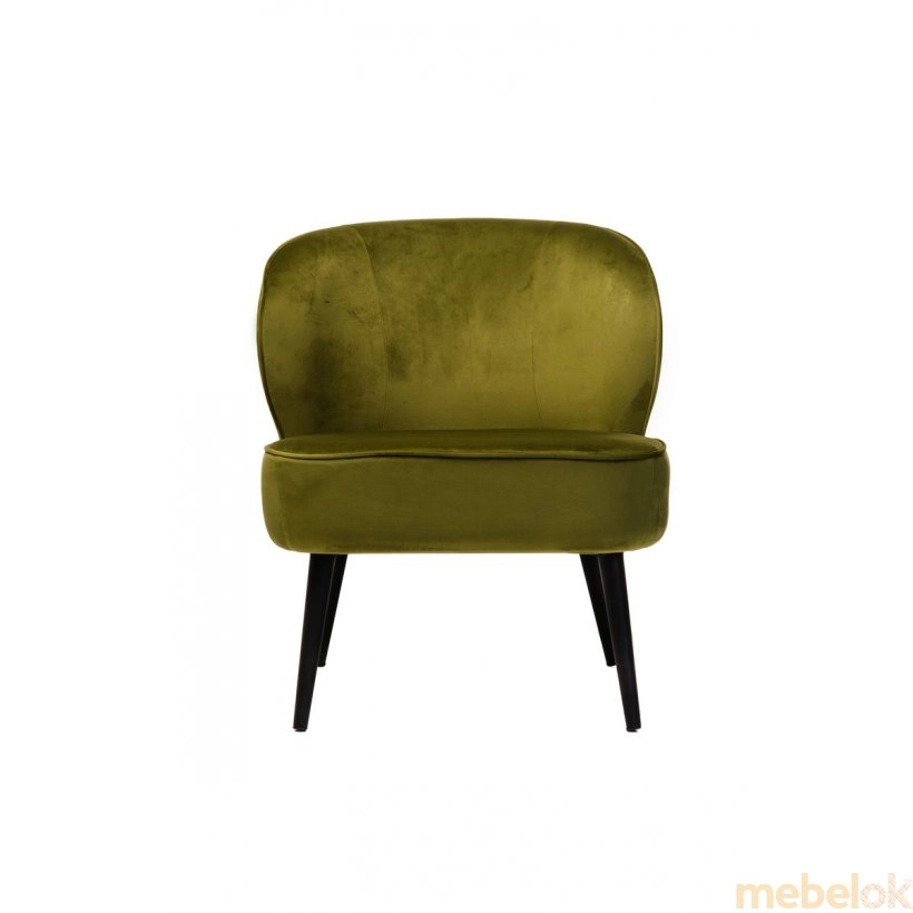 Кресло Фабио зеленый чай с другого ракурса