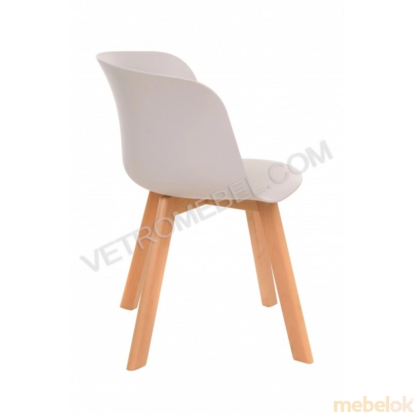 комплект стіл + стілець з виглядом в обстановці (Комплект стіл TM-36 білий + 4 стільця M-08 капучіно)