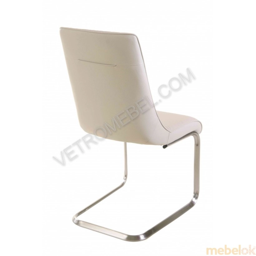 комплект стіл + стілець з виглядом в обстановці (Комплект стіл TM-510 білий + 4 стільця S-208 кремовий)