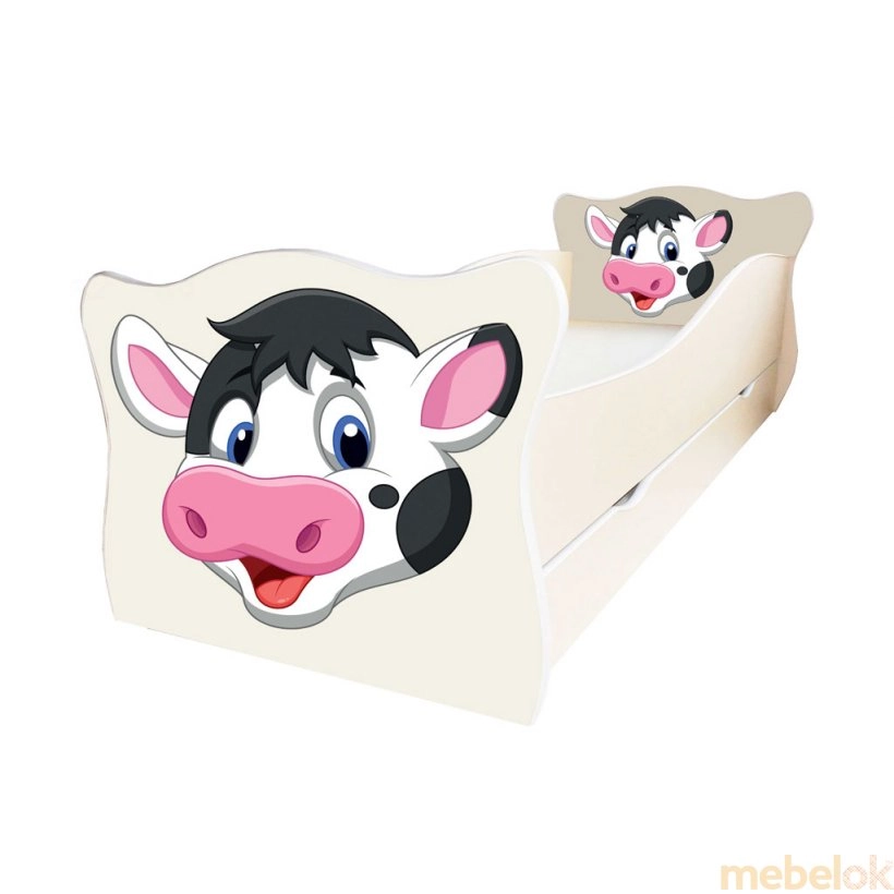 Дитяче ліжко Animal 10 Корова 70х140 з ящиком