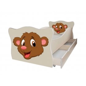 Детская кровать Animal 3 Мишка 80х170 с ящиком