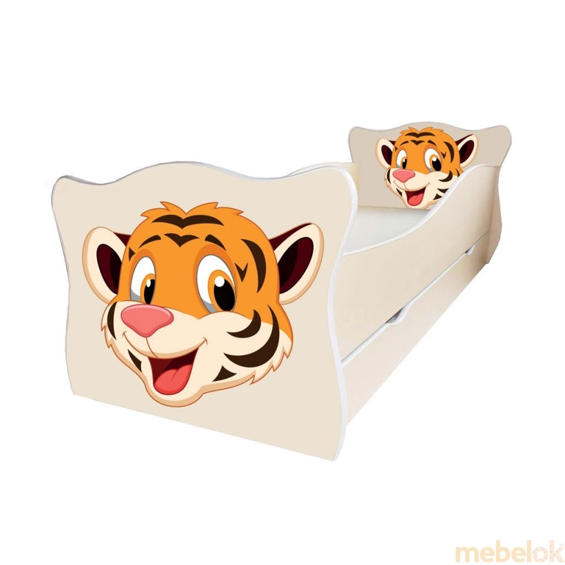 Дитяче ліжко Animal 4 Тигр 70х140 з ящиком