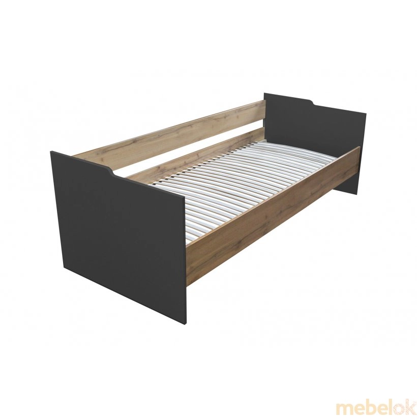 Ліжко Тахо з ящиком графіт 80x190