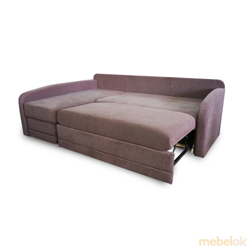 диван с видом в обстановке (Угловой диван Гаванна нестандартный размер в ткани Bibtex Victoria 7, Bibtex 4585-6 (ромбы))