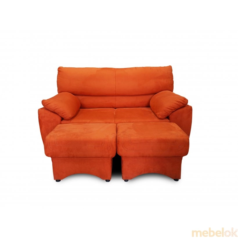 диван с видом в обстановке (Комплект мягкой мебели Koln 2 (диван + 2 пуфа))