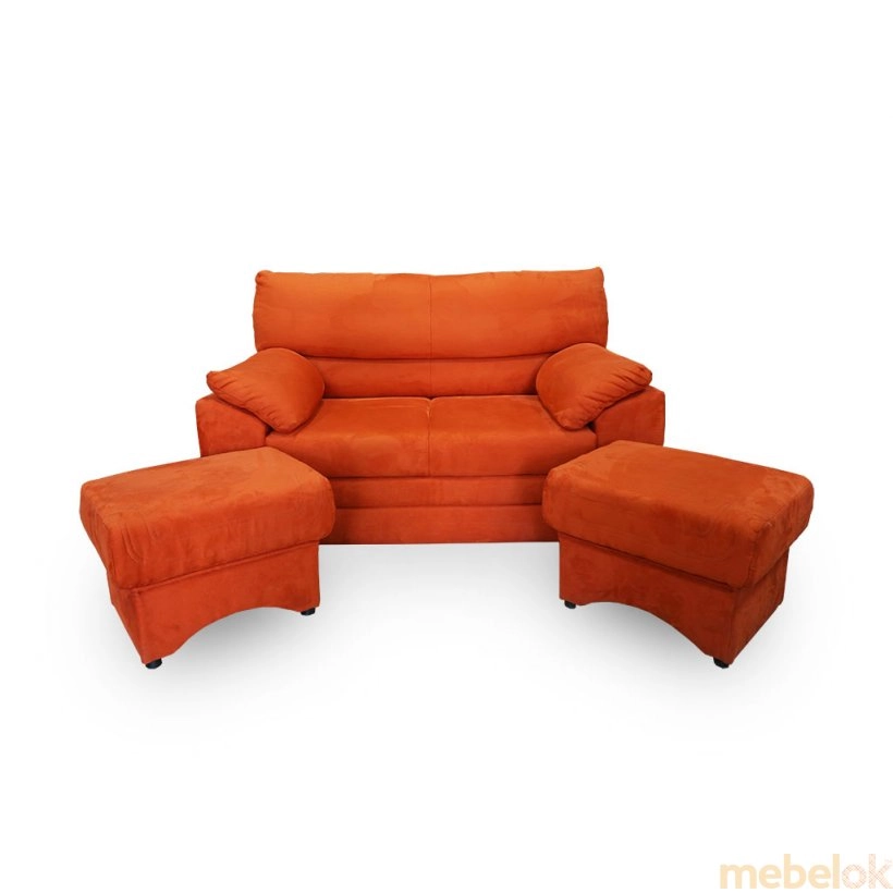 Комплект мягкой мебели Koln 2 (диван + 2 пуфа) с другого ракурса