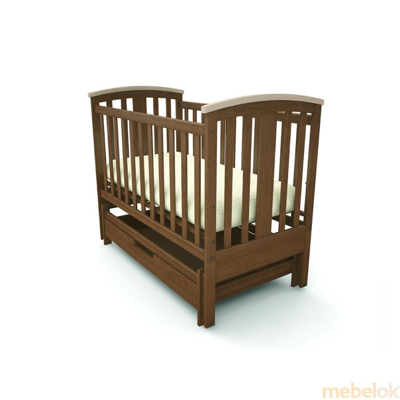 кровать с видом в обстановке (Детская кроватка Mia с универсальным маятниковым механизмом)