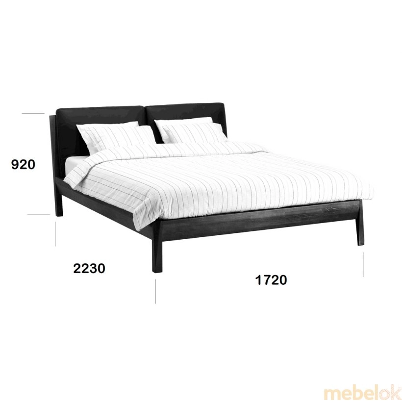 Кровать без подъемного механизма Amsterdam 160х190 из ольхи от фабрики Woodsoft (Вудсофт)