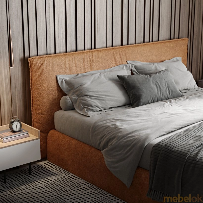 Ліжко Puri з підйомним механізмом 120x190 з іншого ракурсу