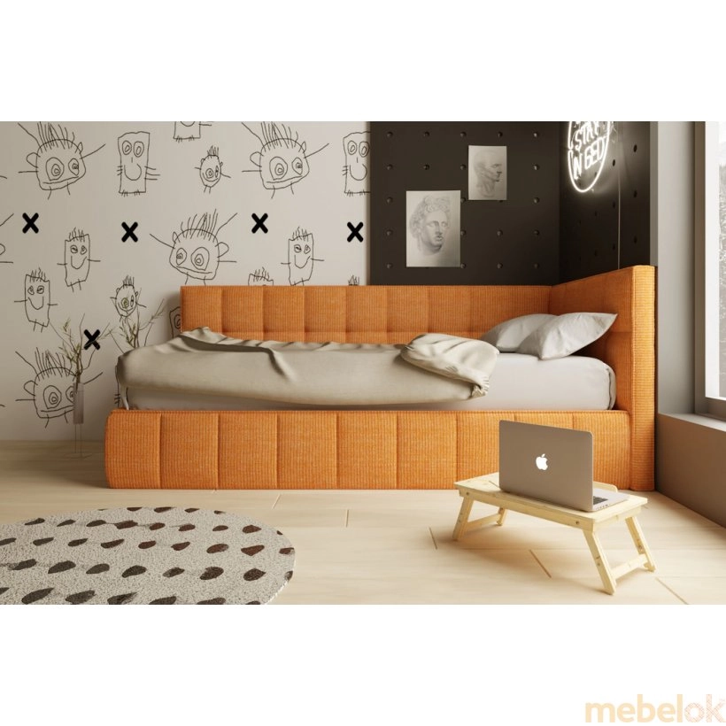 Ліжко Sydney з підйомним механізмом 90x190 від фабрики Woodsoft (Вудсофт)