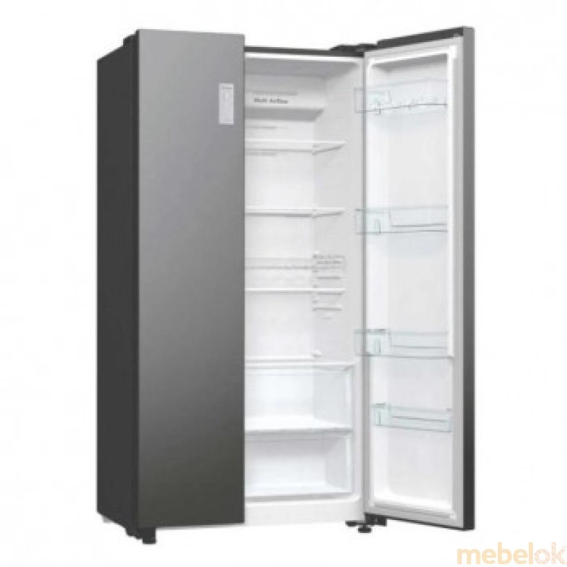 холодильник с видом в обстановке (Холодильник Side-by-Side Hisense RS711N4AFE)