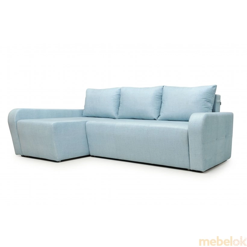 диван з виглядом в обстановці (Диван кутовий Мадрид блюз 140x190)
