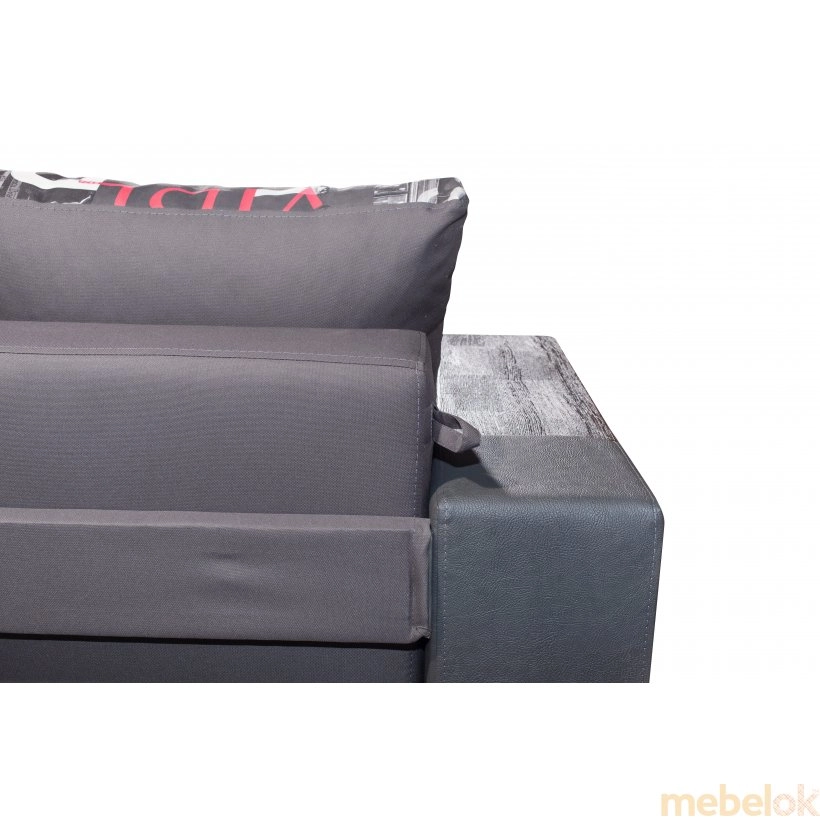 диван с видом в обстановке (Диван угловой Сидней блюз 150x200)