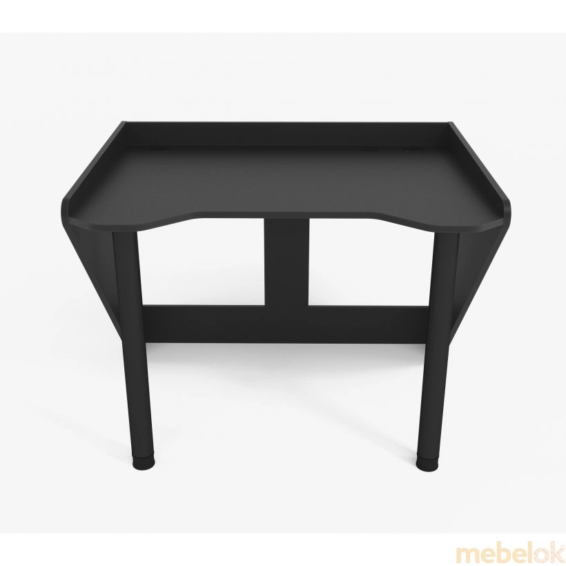 стіл з виглядом в обстановці (Стіл геймерський ергономічний GEROY-2 чорний)